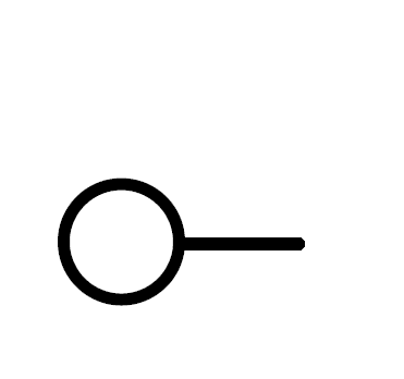 Elektrosymbol for nummererte rekkeklemmer.